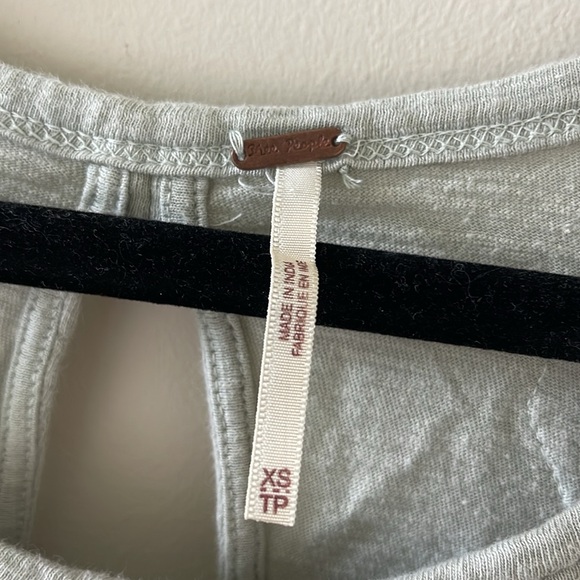 Free People Mint Boho Toosaloosa Slub Attina Eyelet Keyhole Tank Top - Picture 4 of 5